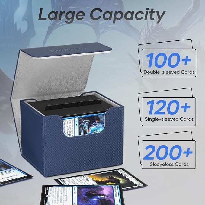 Mlikero Card Deck Box, Commander Deck Box Holds 100+ Double-Sleeved Cards - Image 2
