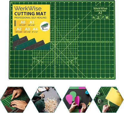 Thickness-Upgraded 18" x 24" Self Healing Sewing Mat, WerkWise Rotary Cutting by Unknown