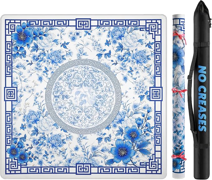 Mahjong Mat for Table 33x33 Inch, Noise-Reducing American Mahjong Mat, Mahjong by Unknown