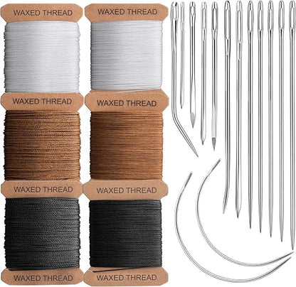 IMZAY 132 Yards Upholstery Repair Kit, 0.55MM and 0.8MM Waxed Sewing Thread by Imzay