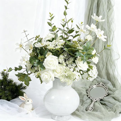 Artificial Flowers Foam Fake Roses 25pcs White Roses - Image 4