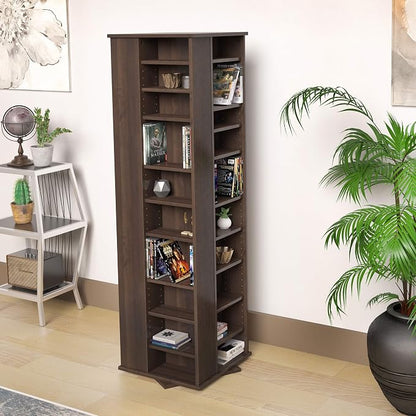 Prepac 4 Revolving Display Cabinet Media Storage, Large Four-Sided Spinning - Image 4