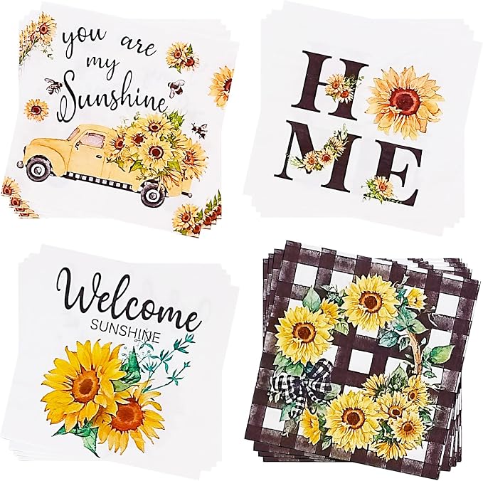 Cocktail Napkins 80 Pack 2 Ply Floral Beverage Luncheon Dinner Paper Napkins by Jagrove