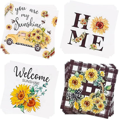 Cocktail Napkins 80 Pack 2 Ply Floral Beverage Luncheon Dinner Paper Napkins by Jagrove