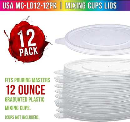 Pouring Masters 12-Pack Mixing Cup Lids - Image 2