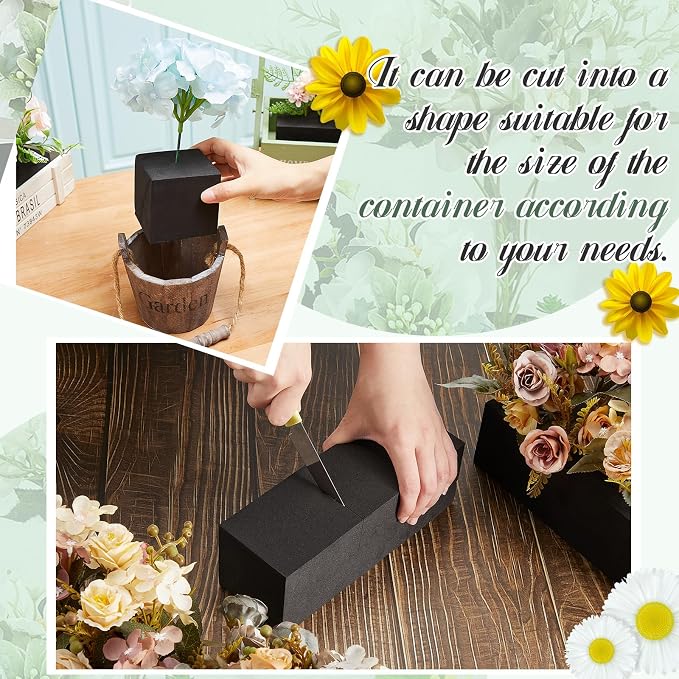 Lallisa 12 Pcs Reusable Floral Foam Blocks Water Weather Resistant Dry Floral - Image 7