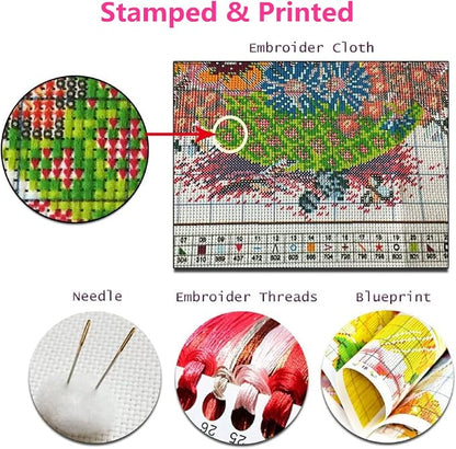 Foxhool Beginners Cross Stitch Kits Stamped Full Range of Embroidery Kits - Image 3
