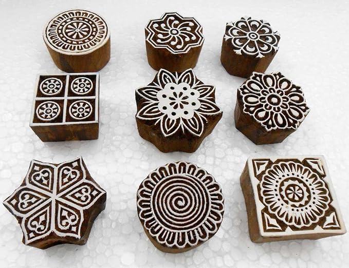 Handcarved Wooden Block Printing Stamps - Image 4