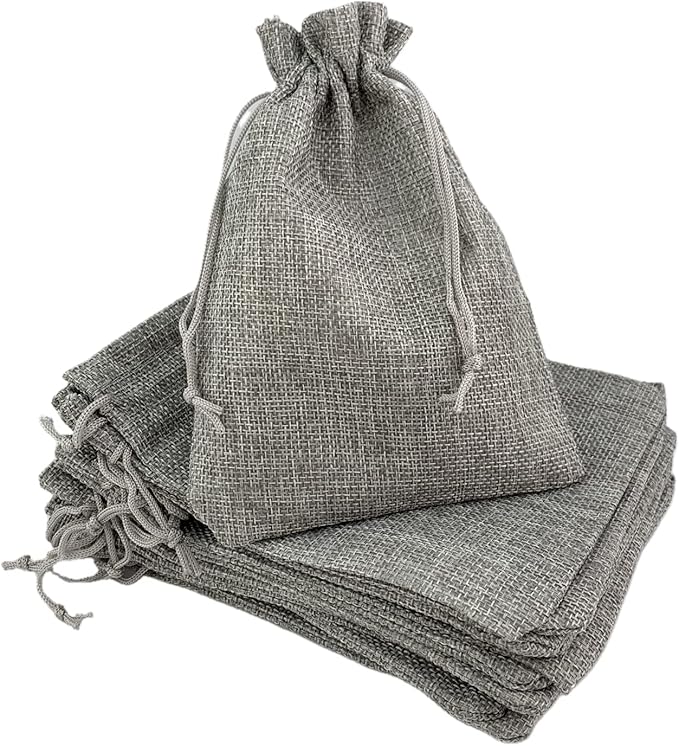 Palmhomee Pack of 25 Burlap Gift Bags by Palmhomee