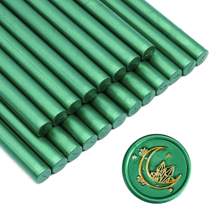 SWANGSA 20 Pieces Glue Gun Sealing Wax Sticks Metallic Green by SWANGSA