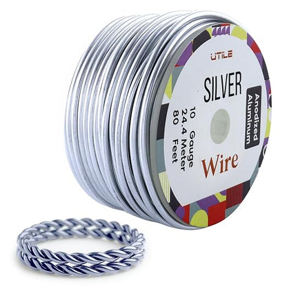 UTILE Armature Aluminum Wire 80 ft 10 Gauge 3.2 mm Anodized Craft Bendable Wire by UTILE
