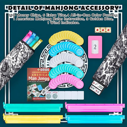 NEW American Mahjong Game Set, 166 Premium White Tiles - Image 4