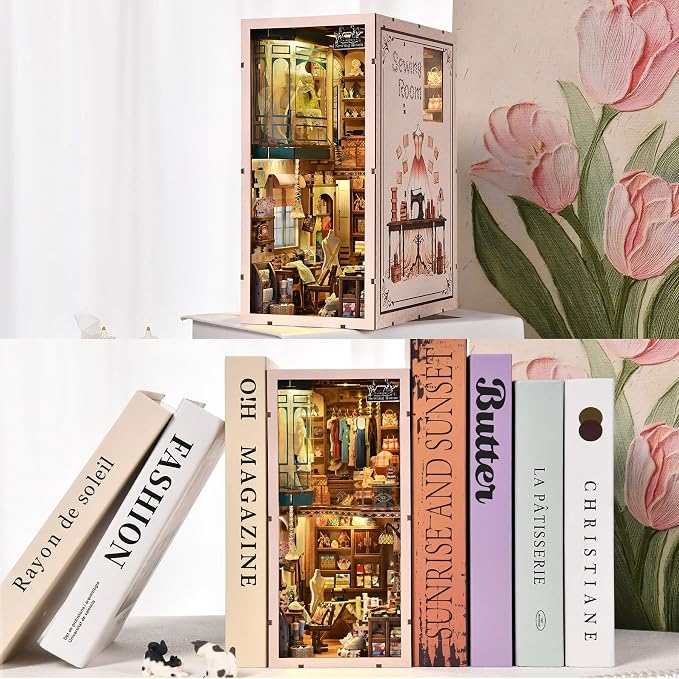 Book Nook Kit - Sewing Room DIY Miniature House Dollhouse Kit - Image 2