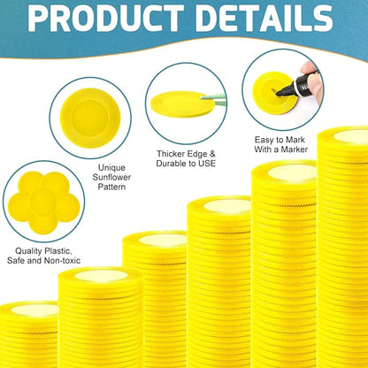 Coopay 1000 Pieces Plastic Poker Chips, Bingo Chips Bulk Learning Counters - Image 3
