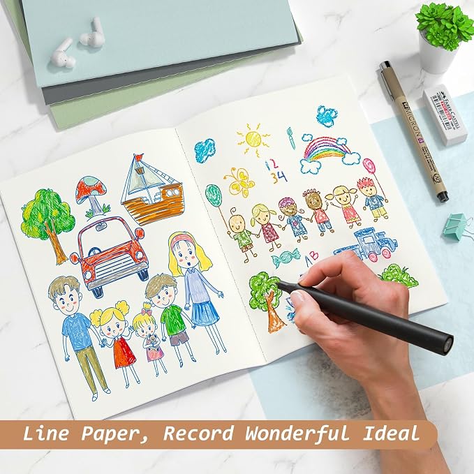 Oucaru Journaling Notebooks A5 Notebook college Blank Sketch Book 32 Pack Small - Image 6