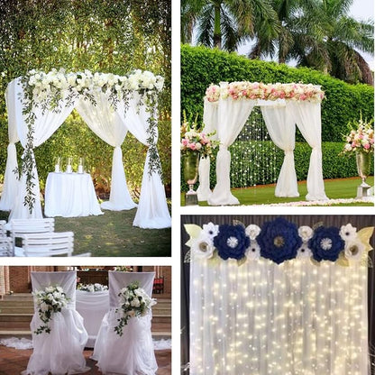 Fynite White Organza Fabric by The Yard | 5 Yard Long | 44" Wide | Bridal Soft - Image 5