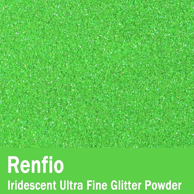 Renfio Iridescent Ultra Fine Glitter Powder Resin Supplies Glitters 1.94 Oz PET - Image 2