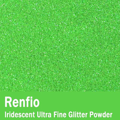 Renfio Iridescent Ultra Fine Glitter Powder Resin Supplies Glitters 1.94 Oz PET - Image 2