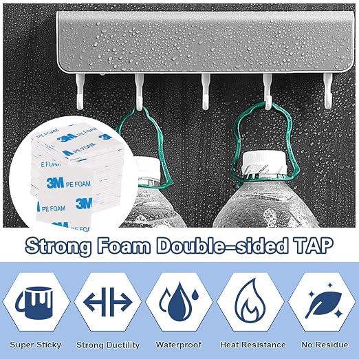 UPINS 150Pack Double Sided Foam Tape Strong Sticky Double Sided Foam Pads - Image 5