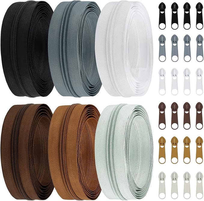 DOITEM 5# Zippers 12 m Nylon Endless Zip Set by DOITEM