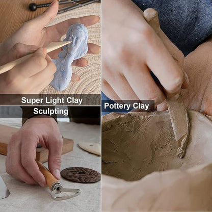 Pottery Tool Kit, Modeling Clay Sculpting Tools Kit, Ceramics Tools, Embossing - Image 5