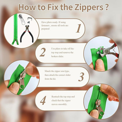 Vintrex 60 Pcs Zipper Repair Kit - Image 4