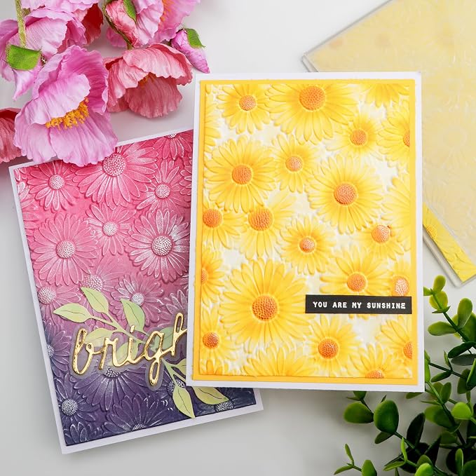 BAOFALI 3D Embossing Folder for Card Making, Beautiful Sunflower Plastic - Image 3