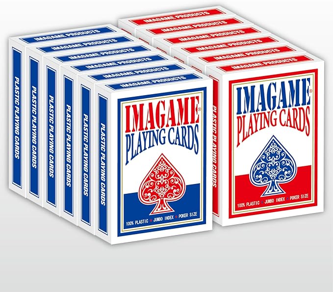 Plastic Playing Cards, Poker Size, Excellent Quality, Jumbo Index, Waterproof & by IMAGAME