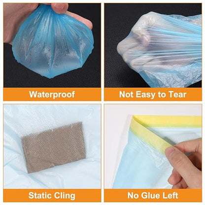 uxcell Pre-Taped Masking Film, 7.9ft x 82ft Plastic Paint Drop Cloth - Image 5