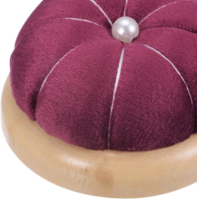 HARFINGTON Wooden Base Pin Cushion Japanese Style Cute Needle Holder - Image 4