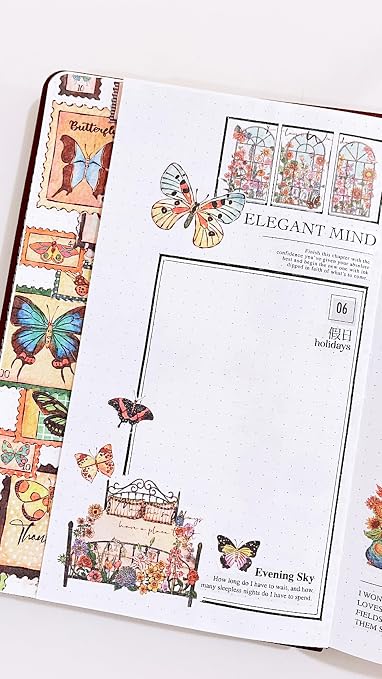 WT Stamped Wings Washi Tape Sticker Set – 3 Rolls Decorative Butterfly & Wing - Image 5