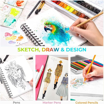 Mix Media Pad, Ohuhu Mixed Media Art Sketchbook, 120 LB/200 GSM Heavyweight - Image 4