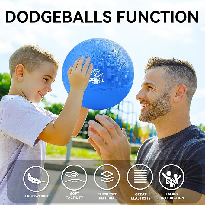 10 Inch Kickball Playground Balls 6 Pack or 12 Pack, Playground Balls - Image 3