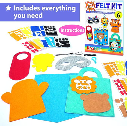 KRAFUN My First Felt Kit Animal Craft Kit - Image 6