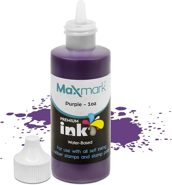 MaxMark Premium Refill Ink for self Inking Stamps and Stamp Pads by Maxmark
