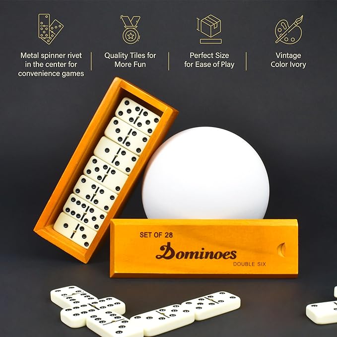 Queensell Dominos Set for Adults – Dominoes - Image 4