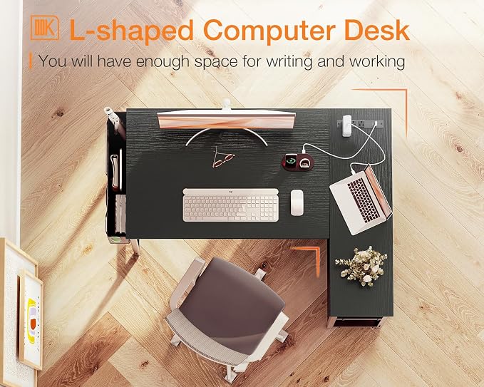 ODK 40 Inch Small L Shaped Gaming Computer Desk - Image 6