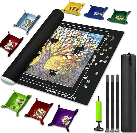 Napzy Puzzle Mat Rollup for Jigsaw Puzzles Storage Matt Roll Up Puzzle Board by Unknown