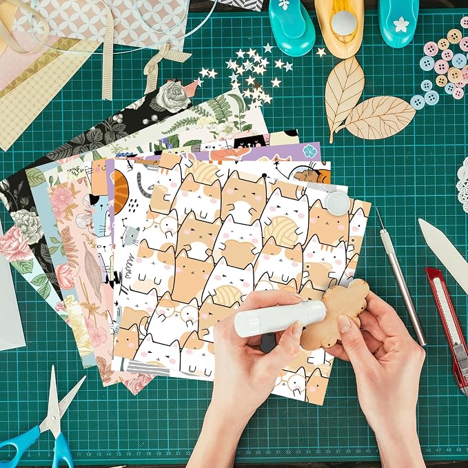 48 Sheets 24 Designs Scrapbook Paper Pad, Scrapbooking DIY Decorative - Image 8