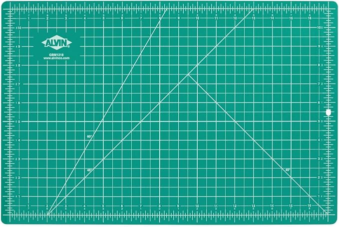 ALVIN GBM Self-Healing Cutting Mat 12 x 18 inch | Double-Sided Green/Black | by Alvin