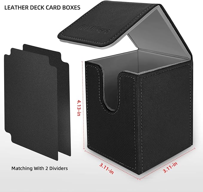Mlikero 2 Pack Card Deck Box, Commander Deck Box Holds 200+ Single Sleeved Cards - Image 4