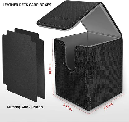 Mlikero 2 Pack Card Deck Box, Commander Deck Box Holds 200+ Single Sleeved Cards - Image 4