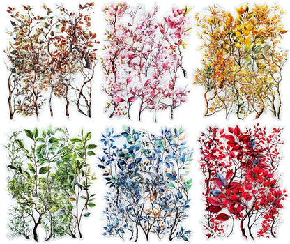 120Pcs Botanical PET Stickers, Branch and Leaf Designs by MiyouLuna