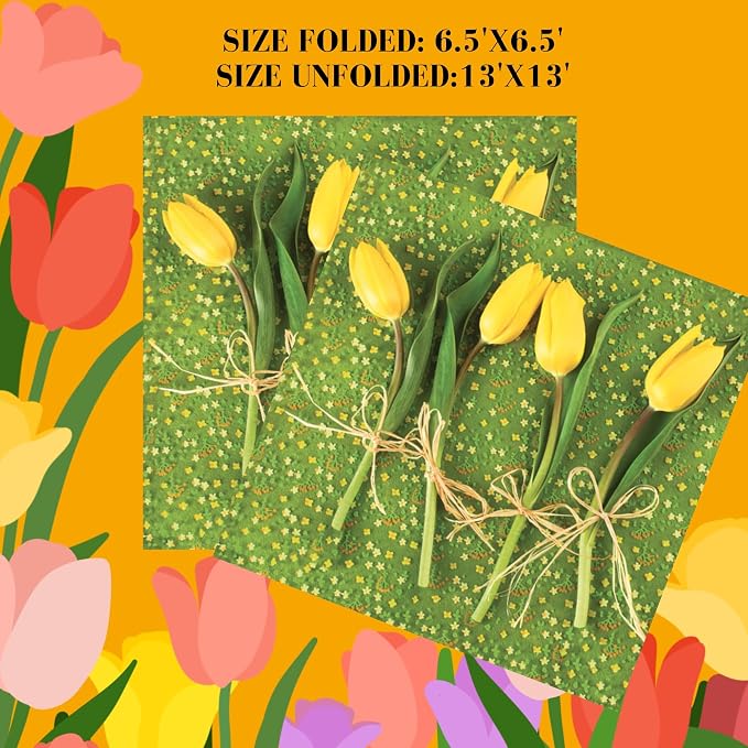 20-ct 13x13 Flowers Paper Luncheon Decoupage Napkins, 3-Ply Servilletas Printed - Image 4