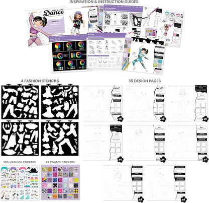 Fashion Angels I Just Wanna Dance Fashion Sketch Set, Create Dance-Themed - Image 7