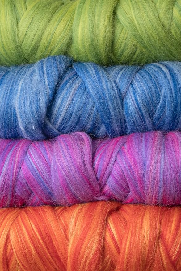 Multi Colored Natural Wool roving, 1 lb. Best Wool - Image 8
