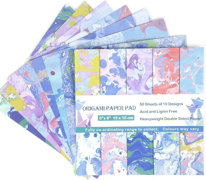 Origami Paper Kit 50 Sheets 6 Inch Square Double Sided Color 10 Vivid Japanese - Image 5