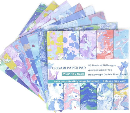 Origami Paper Kit 50 Sheets 6 Inch Square Double Sided Color 10 Vivid Japanese - Image 5