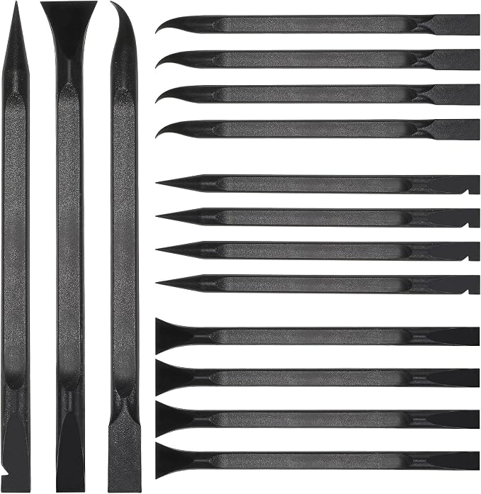 Minatee 18 Pieces Non-scratch Plastic Scraper Tool Multi-purpose Carbon Fiber by Minatee