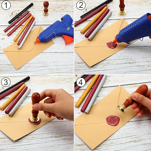 Nuanchu 15 Pcs Glue Gun Sealing Wax Sticks Retro Vintage Wax Sticks - Image 6